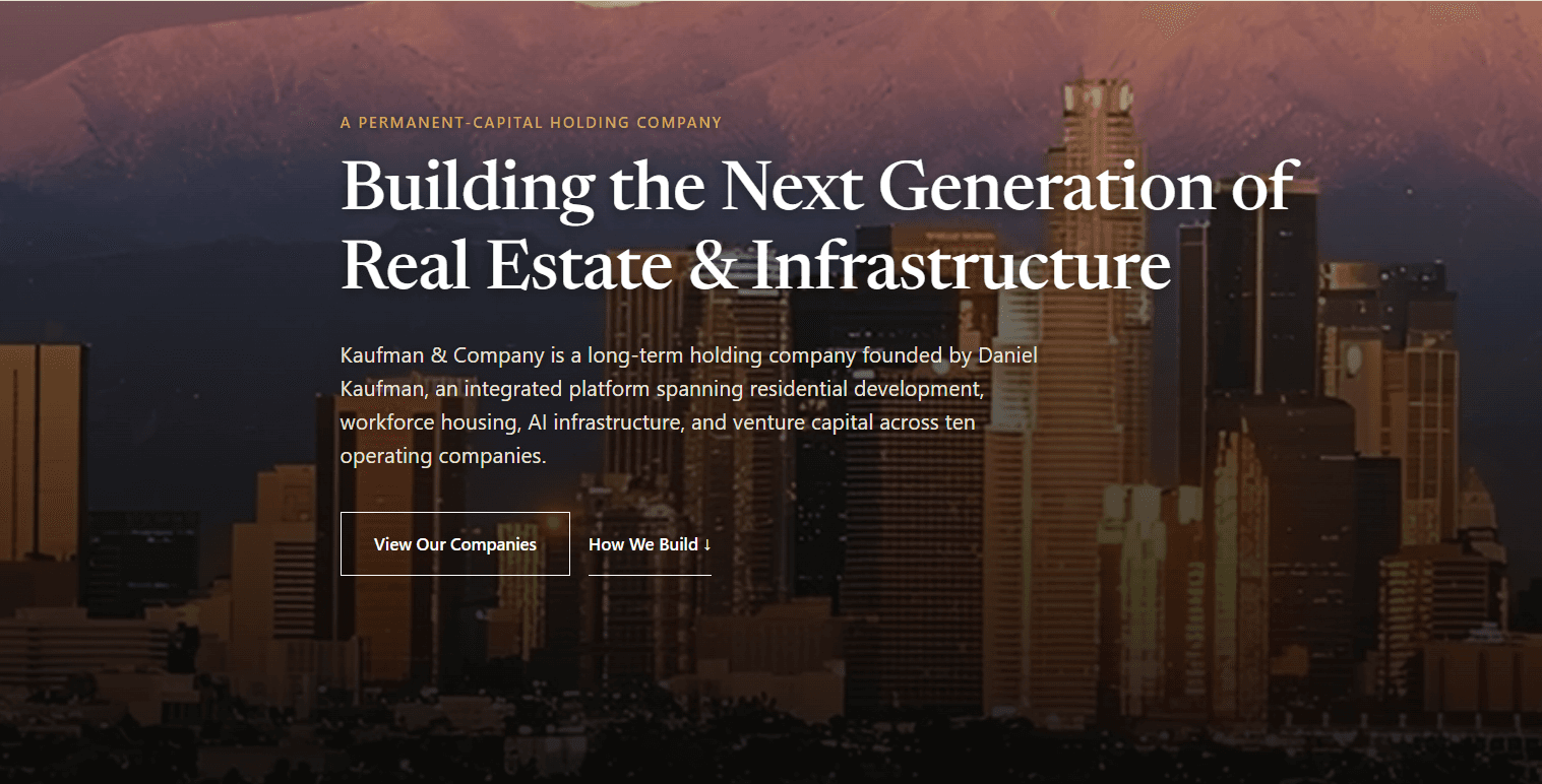 Kaufman & Company Unifies Real Estate and Tech Ventures Under Single Integrated Platform