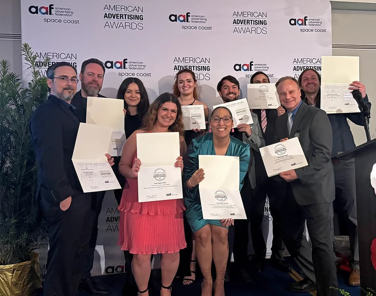 Rock Paper Simple Wins 10 ADDY® Awards at 2026 AAF Space Coast Gala, Signaling Strategic Creative Expansion