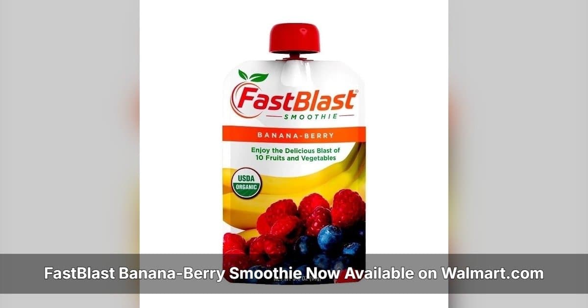 FastBlast Banana-Berry Smoothie Expands to Walmart.com