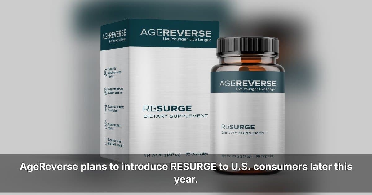AgeReverse Announces U.S. Expansion with Focus on Longevity and Healthy Aging