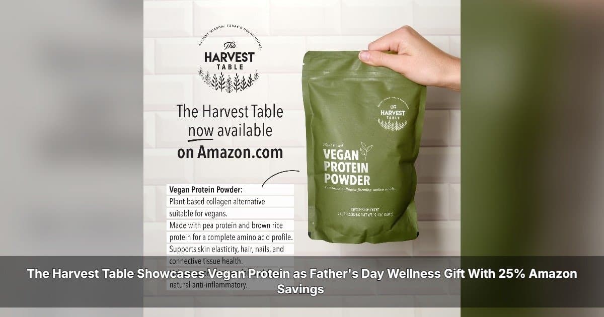 The Harvest Table Offers 25% Discount on Vegan Protein for Father's Day on Amazon