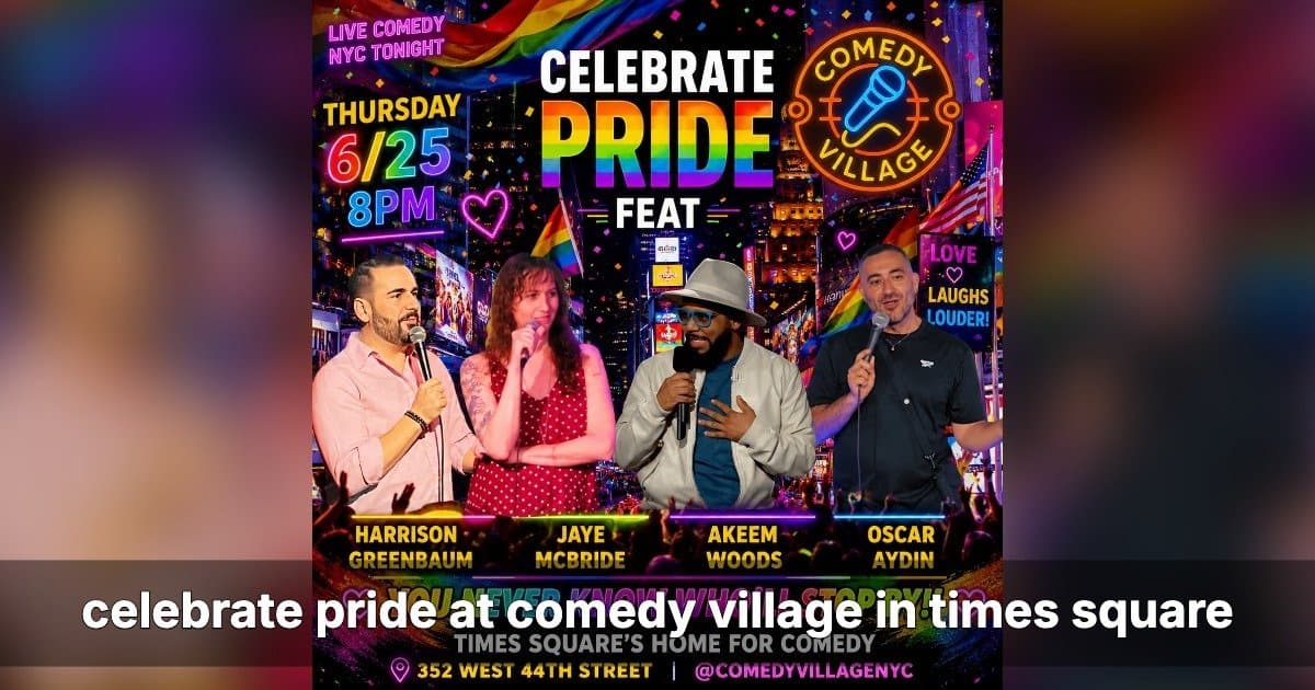 Comedy Village NYC Announces Pride Month Shows Celebrating Laughter and Community in Times Square